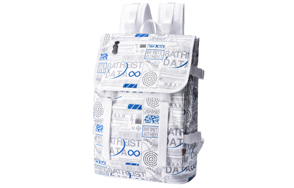 8atheist Polyester Students Backpack Regular Unisex Starry White