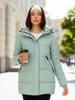 Куртка весенняя удлиненная со съемным капюшоном