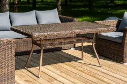 "Моккачино" обеденная группа из искусственного ротанга, цвет коричневый