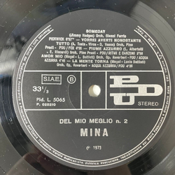 Винтажная виниловая пластинка LP Mina Мина Del Mio Meglio N.2 (Италия 1973)