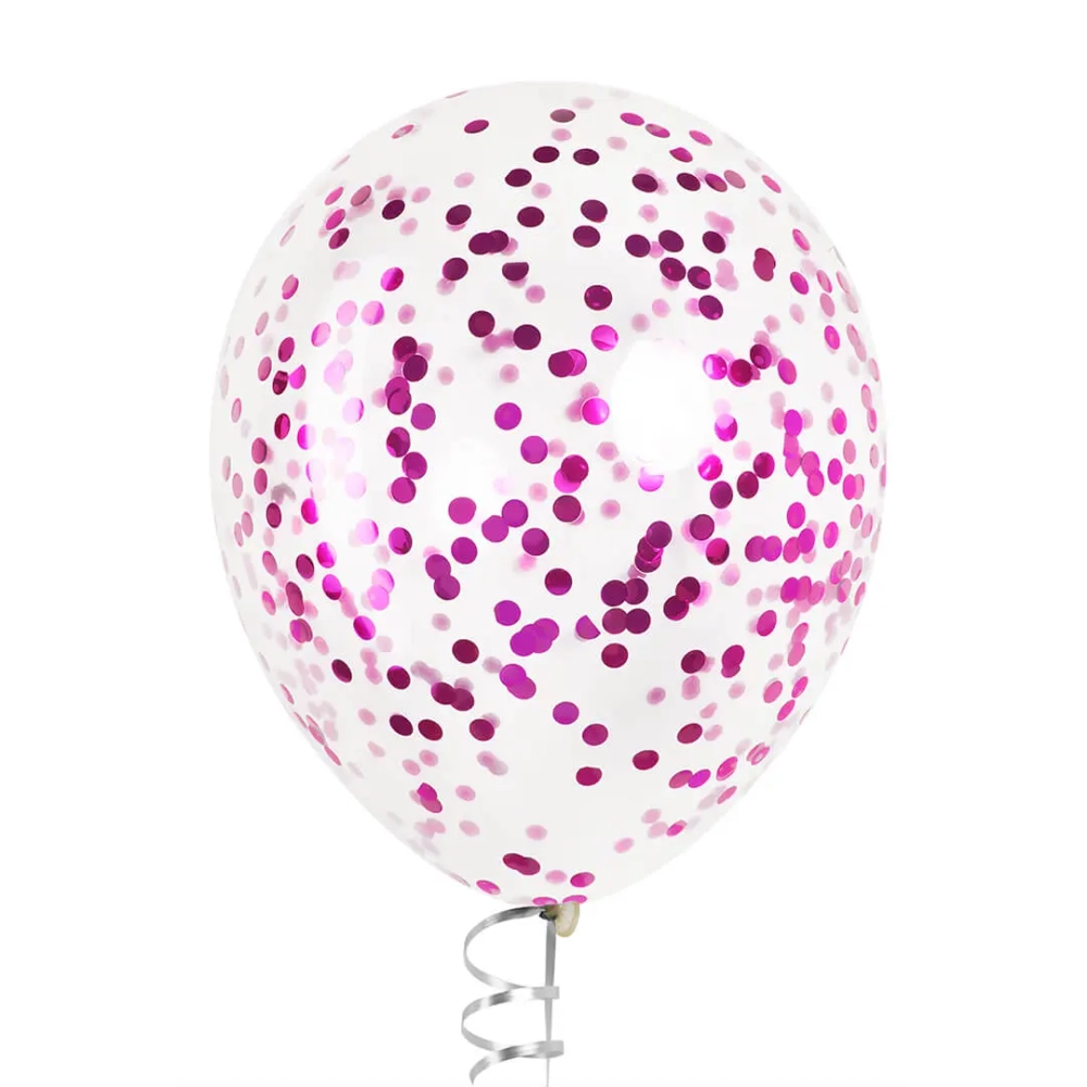 Воздушный шар с малиновым конфетти