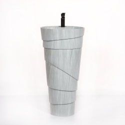 Раковина напольная из Андезита Pedestal Blue Spiral AN-03217 (45*45*90 см)