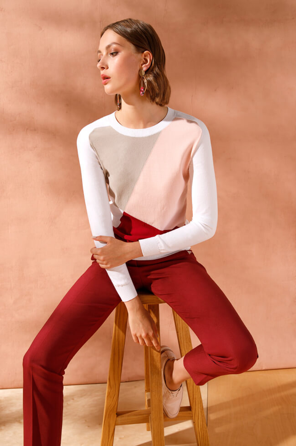 3631 Брюки женские (бордовый)