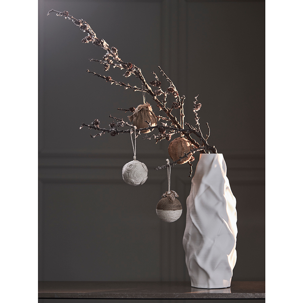 Набор елочных шаров zero waste из джута из коллекции new year essential, 4 шт.