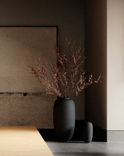 Ваза 101 Copenhagen Sunao Vase Slim, Hexa, Black, черный