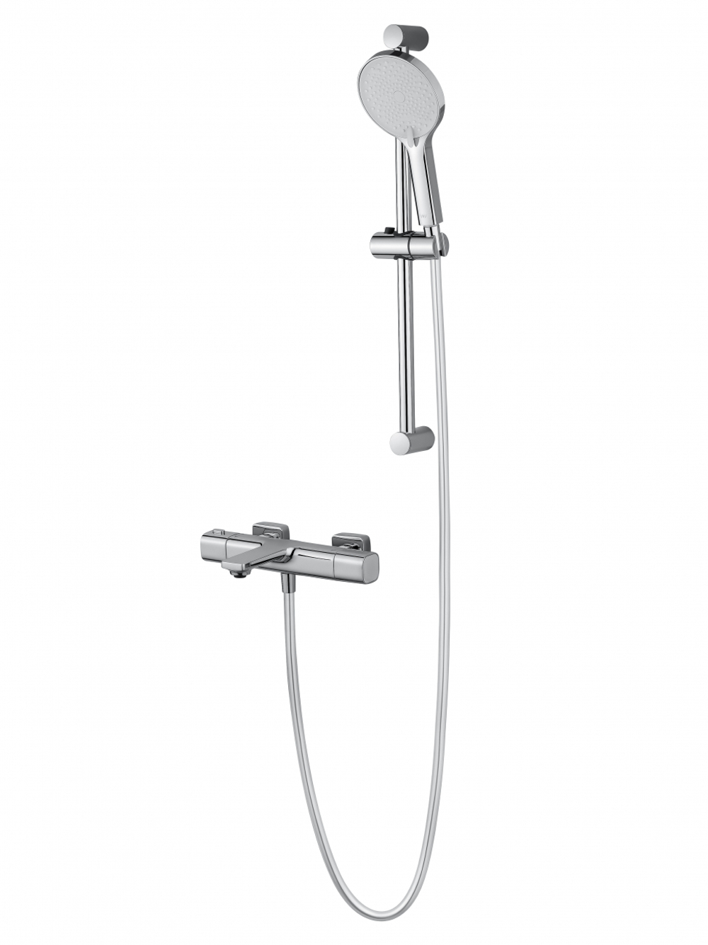Смеситель для ванны с душем и термостатом WONZON & WOGHAND SOLID, Хром (WW-C2011-A-CR)