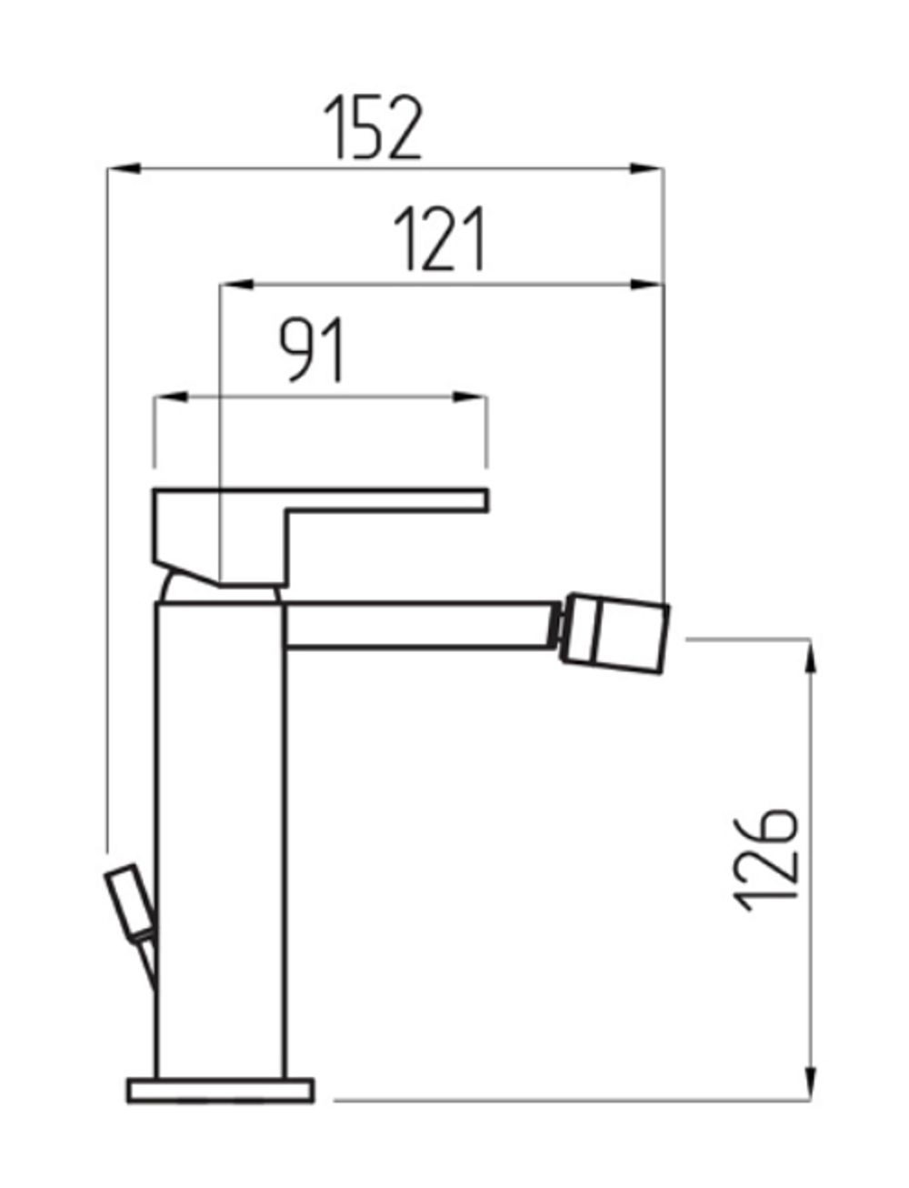 Смеситель Migliore Kvant  25397 для биде, хром