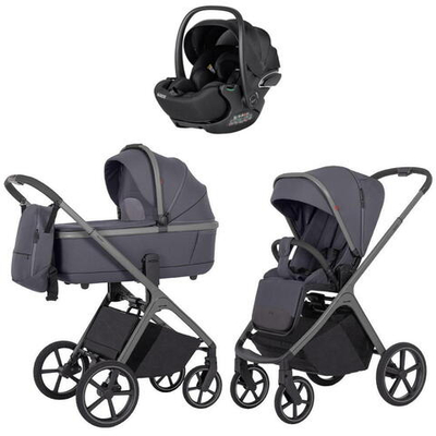 Коляска Carrello Vector CRL-6550 Vega Absolute Black 3 в 1 Landscape Grey