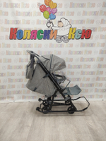 Санки-коляски Galaxy Snow kids 3-3С джинс серый