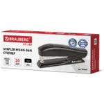 Степлер №24/6 26/6 BRAUBERG "ST-100" до 20 листов черный (3 штуки в упаковке)