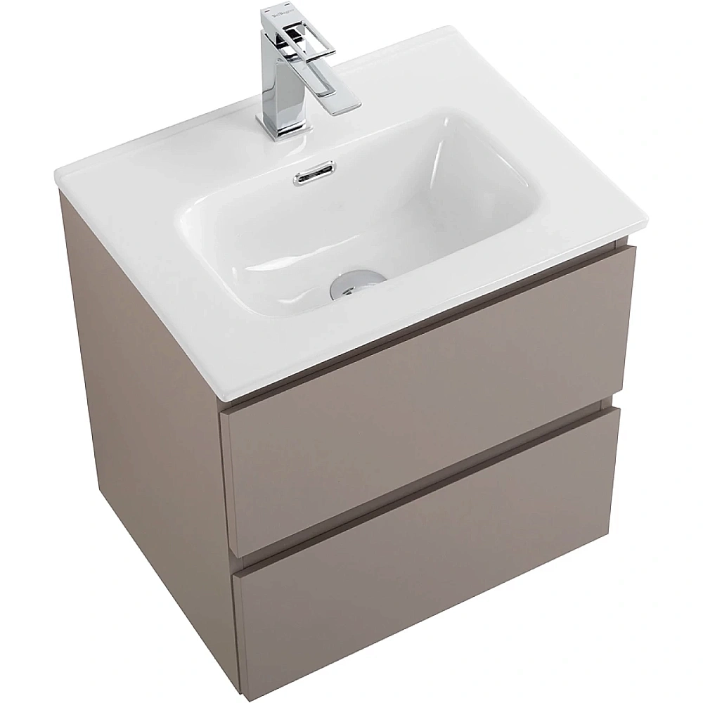 Тумба с раковиной BelBagno 50 KRAFT 39-500/390-2C-SO-СO+BB500/390ETL бежевая матовая