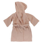 Халат из жатого хлопка цвета пыльной розы из коллекции essential 4-5y