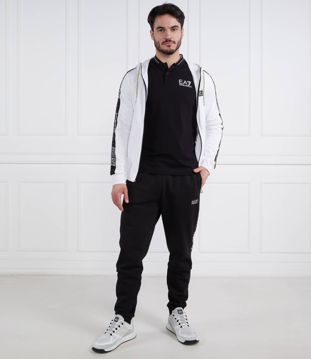 Поло EA7 - черный(3RPF18 PJ04Z)