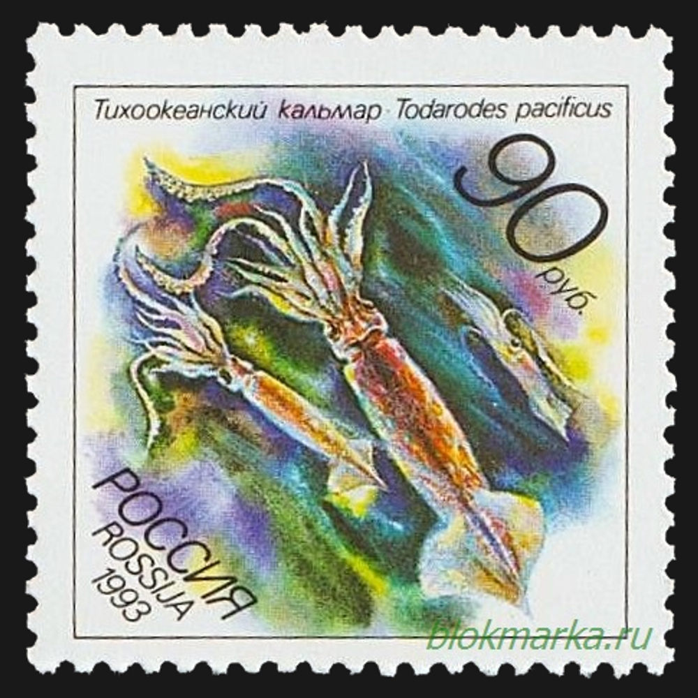 Россия 1993 г № 104-108 Серия Животные морей Тихоокеанского региона Чистая MNH **
