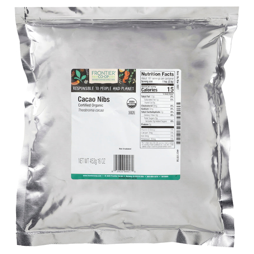 Frontier Co-op, Органические ядра какао-бобов, 453 г (16 унций)
