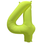 Шар фольгированный Цифра 4 101 см (Желтый)