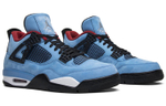 Travis Scott Cactus Jack x Jordan Air Jordan 4 wear-resistant mid-top retro basketball shoes men's ice blue