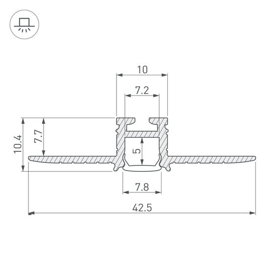 Профиль Arlight Pik-F-Hide-2000 030563