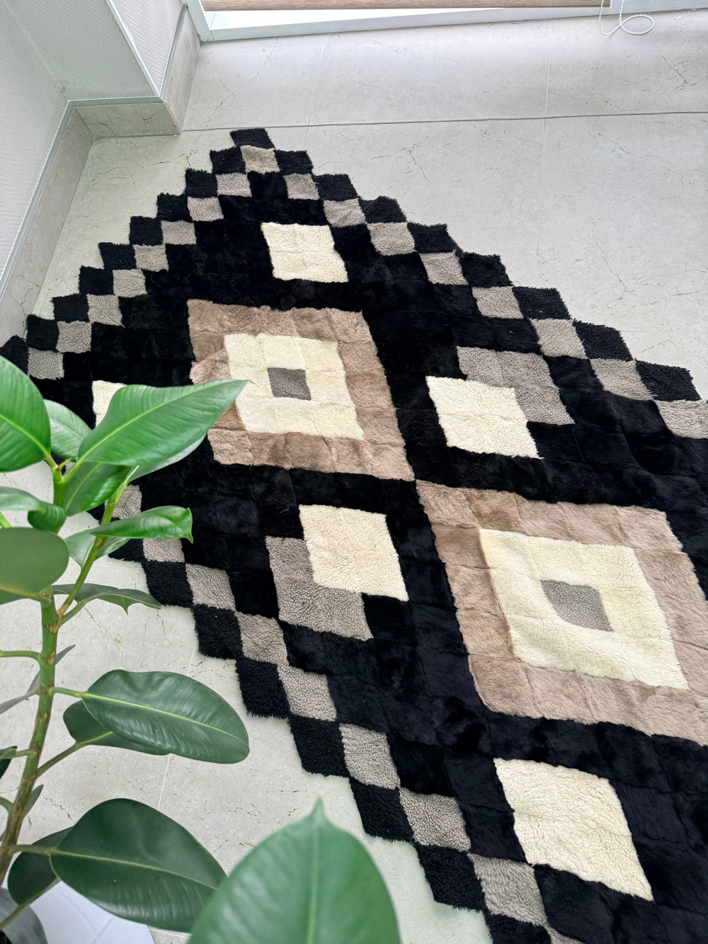 Покрывало меховое ковер из шкуры овчины