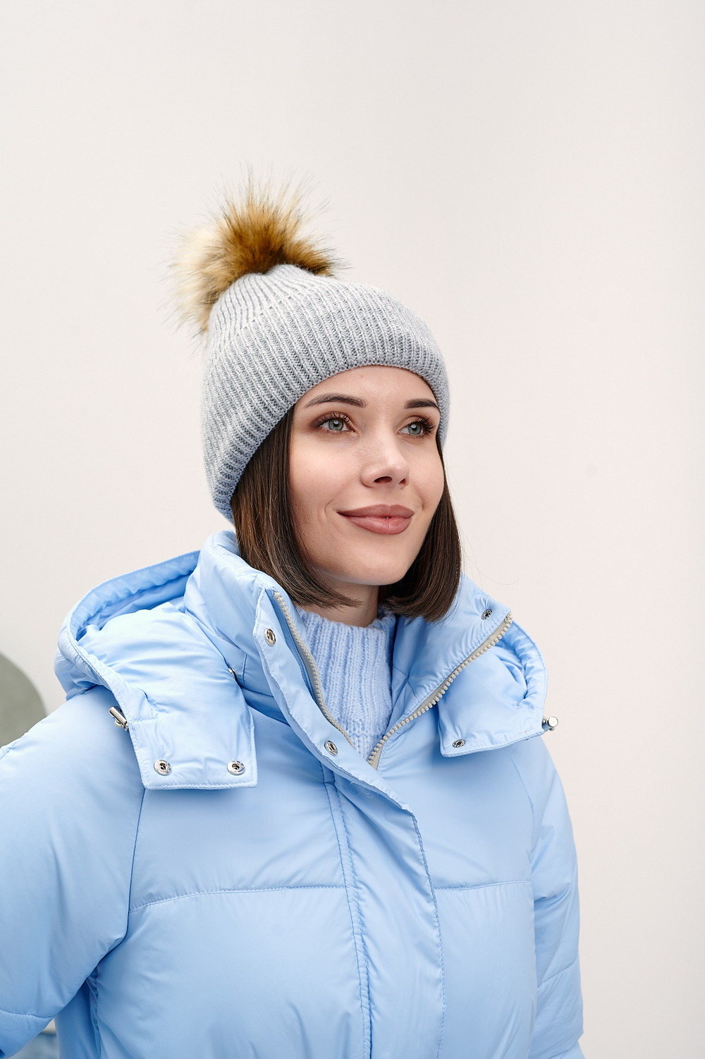 Куртка женская зимняя "Лео" голубой