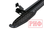 Пороги силовые Toyota Land Cruiser Prado 150 (чёрные) РИФ