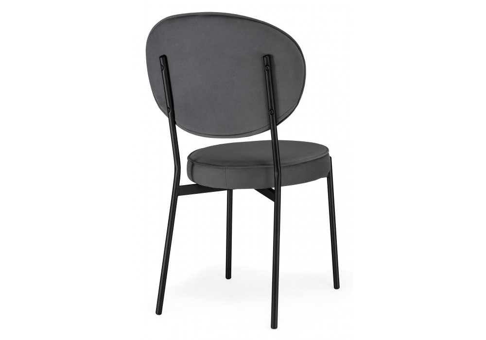 Стул на металлокаркасе Woodville Ройс антрацитовый, черный, ножки черные