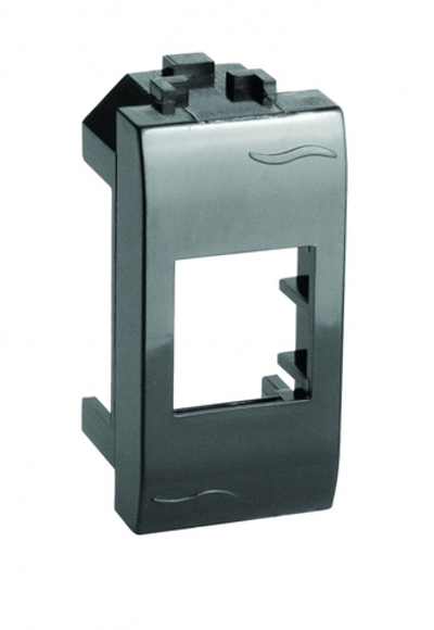 Адаптер для информационных разъемов Keystone, черный, 1мод.