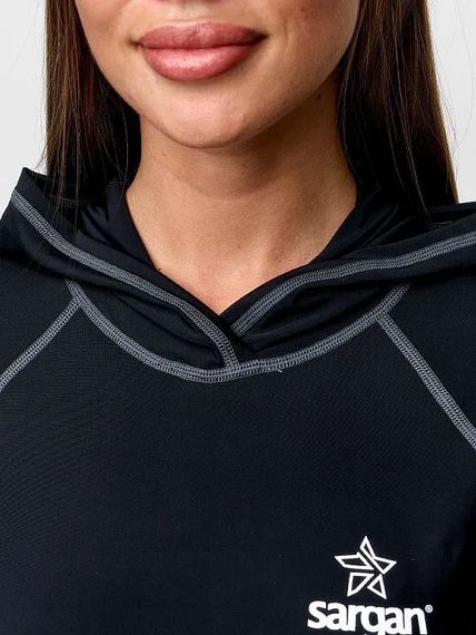 Футболка рашгард лонгслив Sargan Скелетон-Сап Худи UPF 50+ черный