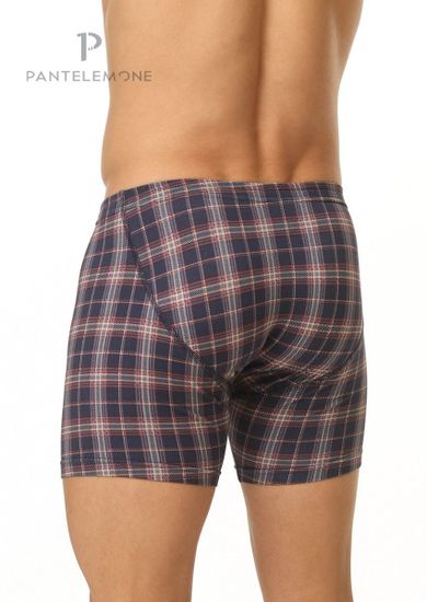 Трусы мужские боксеры удлинённые Pantelemone PMHL-1367, клетка деним