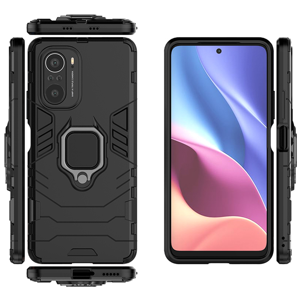 Противоударный чехол с кольцом Panther Case для Xiaomi Poco F3  / Redmi K40 (Pro)