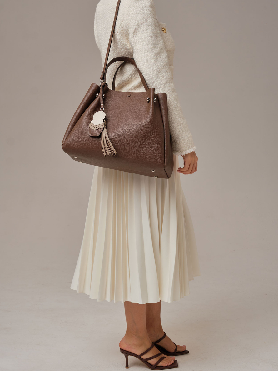 Кожаная сумка Vasilisa DBR 31210 коричневый какао