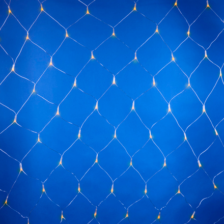 ULD-N2520-240-DTA YELLOW IP20 Сетка светодиодная с контроллером. 240 светодиодов. 2.5х2 м. желтая. IP20. провод прозрачный