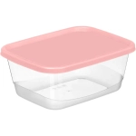 Контейнер для продуктов прямоугольный 0,5л (розовый)