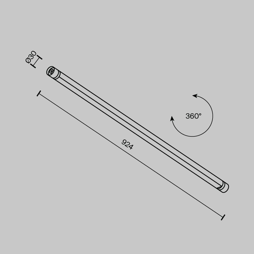 Светильник трековый светодиодный Maytoni Shelf   C147CL-L900-24W3K-B