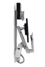 Комбо-крепление "рука" Ergotron StyleView Sit-Stand Combo System без рабочей поверхности, с средним держателем CPU (45-271-216 / 45-271-026), Серебряный