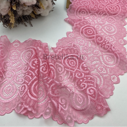 Кружево эластичное розовое 17 см