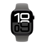 Умные часы Apple Watch Series 10 GPS, 46mm, Jet Black Aluminium Case with Sport Band M/L, Stone Gray (Черный)