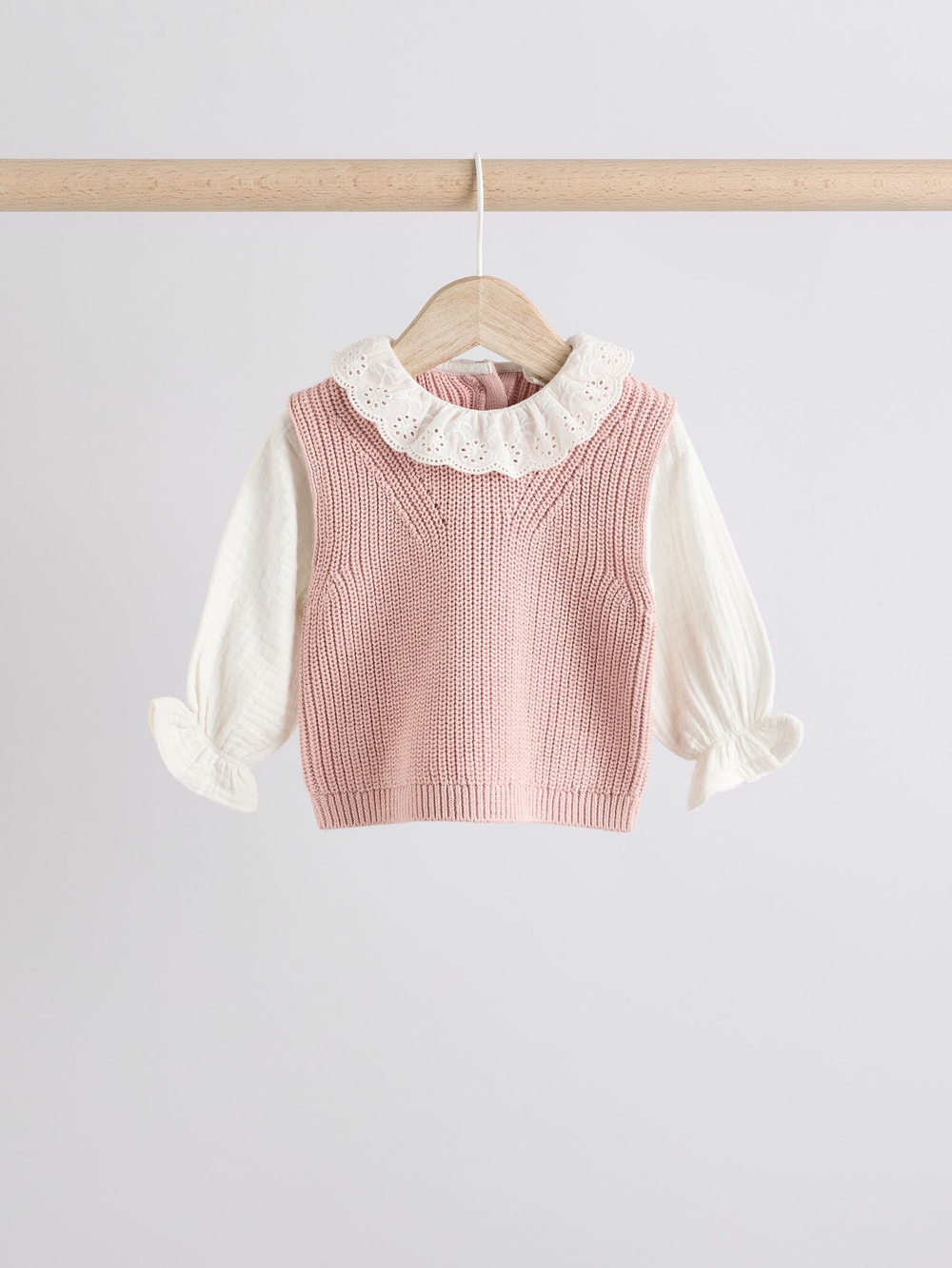 Комплект из трех предметов для малышей Next E65-157, Розовый, Молочный