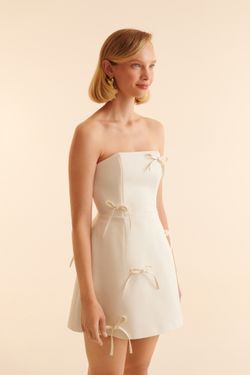 Платье мини (Night party), молочное