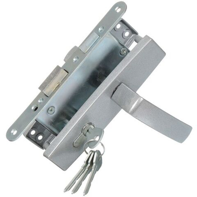 Замок врезной Зенит, ЗВ4-3.04, 00-00000512, ручка в комплект, цилиндровый, бриллиант