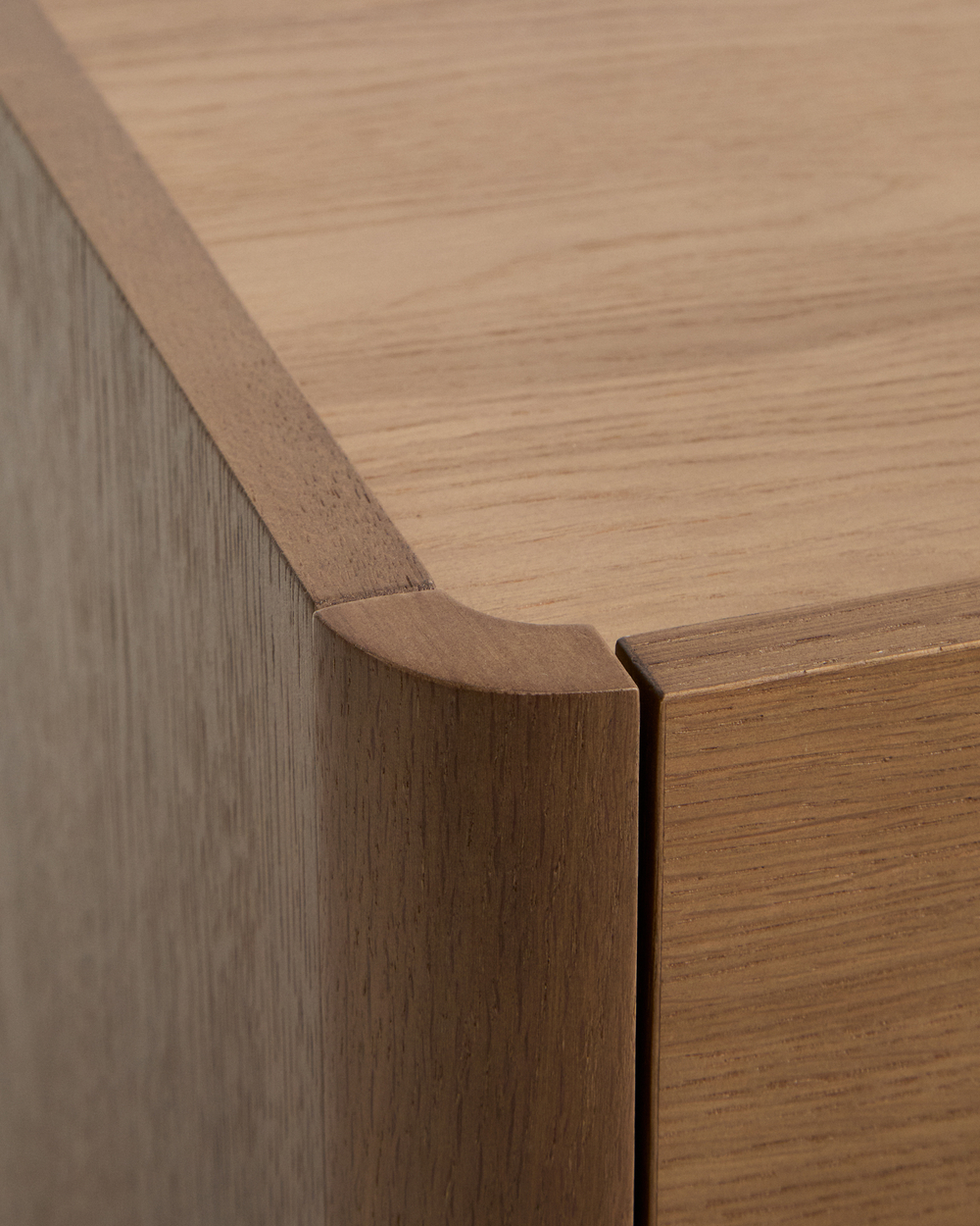 Тумба под ТВ Arelida из дубового шпона и массива дуба светло-коричневаф, 200 x 44 см