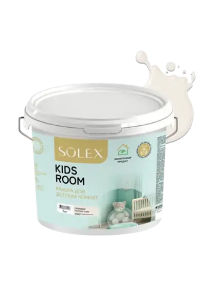 SOLEX Краска для детских комнат KIDS ROOM цв.Пломбир (Pantone 11-0604) 7кг (ИжСинтез)