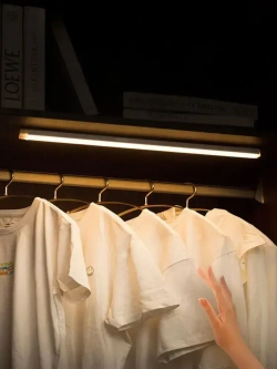 Беспроводной светодиодный светильник с датчиком движения на магнитном креплении, настенный, потолочный, 300 мм, лампа на аккумуляторе