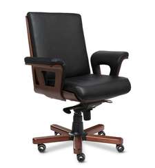 Кресло для руководителя Cadis B черная кожа