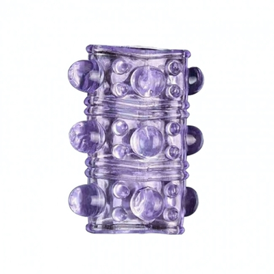 Насадка сквозная на пенис стимулирующая влагалище с бусинами и усиками ROSYLAND (фиолетовый) (Цвет: фиолетовый)