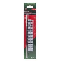Набор головок 11пр. 1/4''6 гр.(4,5,5.5,6-13мм) на планке RockForce##Rock FORCE RF-2111-5