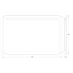 Зеркало Evoform со встроенным LED-светильником 10 W 120х80 см Без выключателя