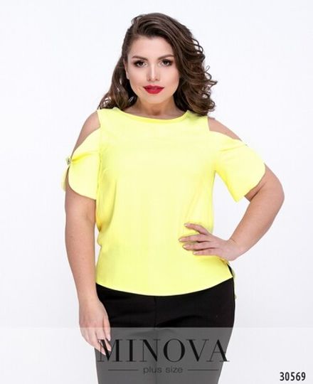 Блуза 4087-желтый Minova Фото 2