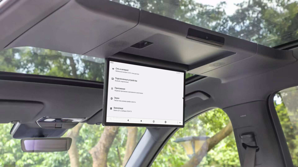 Монитор потолочный моторизированный для Lixiang L6 - ERGO ER15LX с экраном 15.6” (1920х1080 FullHD, Android, 3+32Gb) черный