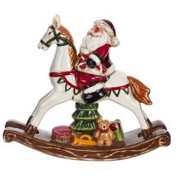 GAEM Фигурка декоративная "Дед Мороз на лошадке", L23 W8 H19,5 см